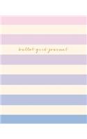 Bullet Grid Journal: Light Ombre Pink Purple, 150 Dot Grid Pages, 8x10, Professionally Designed