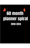 60 month planner 2020-2024 spiral