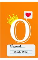 O: Letter O Initial alphabet Monogram journal Notebook. cute personalized Journal & Diary for Writing & taking note for kids and Girls/boys and Women/m