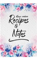Blank Cookbook Recipes & Notes