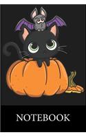Bat Cat Pumpkins Notebook: Blank Lined Notebook to Write In for Notes, To Do Lists, Drawing, Meeting Note, Goal Setting, Christmas Halloween Birthday Gifts,