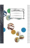 Graph Paper Composition Notebook: 110 Pages - Quad Ruled 4x4 - 8.5" x 11" Marbles Large Notebook with Grid Paper - Math Notebook For Students