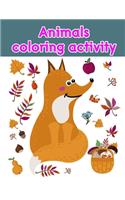 Animals coloring activity