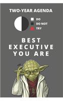 2020 & 2021 Two-Year Daily Planner For Best Executive Gift - Funny Yoda Quote Appointment Book - Two Year Weekly Agenda Notebook For CEO or Director: Star Wars Fan Logbook - Starts Month of January - 2 Calendar Years of Monthly Plans - Personal Day Log