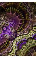 Abstract Purple and Gold Fractal Journal: Take Notes, Write Down Memories in this 150 Page Lined Journal