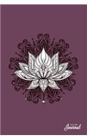 Dot Grid Journal: Purple Lotus Flower Dotted Pages Diary - Experience Mindfulness Pain Anxiety Therapy Write in Workbook for Tracking Habits Exercise Macros for Women