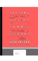 Sign Language Alphabet Composition Book College Rule: Notebook 100 sheets 200 pages