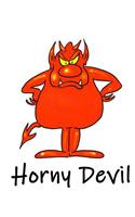 Halloween Horny Devil Red Monster Halloween School Composition Book 130 Pages: (Notebook, Diary, Blank Book)