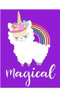 Magical Llamacorn Lined Notebook