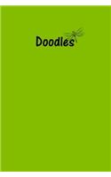 Doodles Journal - Great for Sketching, Doodling, Project Planning or Brainstorming: Medium Ruled, Soft Cover, 6 x 9 Journal, Lime Green, 200 Pages