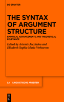 Syntax of Argument Structure