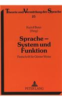 Sprache - System Und Funktion