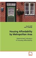 Housing Affordability by Metropolitan Area Determinant Indicators of Housing Affordability