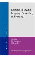 Research in Second Language Processing and Parsing