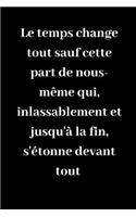 Le temps change tout sauf cette part de nous-même qui, inlassablement et jusqu'à la fin, s'étonne devant tout