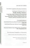 4th Report of Session 2012-13: Public Bodies Orders Draft Public Bodies (Abolition of Environmental Protection Advisory Committees) Order 2012; Draft Public Bodies: House of Lords Paper 14 Session 2012-13
