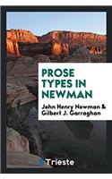 Prose types in Newman