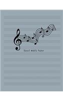 Sheet Music Paper: Music Manuscript Staff Paper for Musicians: Piano Violin Flute Cello Classical Guitar