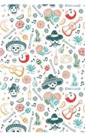 Day Of The Dead Pattern Sugar Skull Santa Muerte 33: Blank Dot Grid Notebook for Day Of The Dead Lovers
