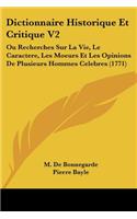 Dictionnaire Historique Et Critique V2