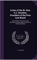 Letter of the Rt. Hon. G.J. Goschen, President of the Poor Law Board