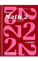 Saxon Math 2 an Incremental Development Home Study: Home School Teachers Edition