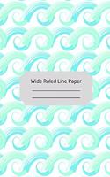 Water Theme Art Wide Ruled Line Paper