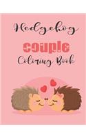 Hedgehog Couple Coloring Book