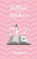 Weltbeste Skifahrerin Notizbuch: A5 Notizbuch KARIERT Skifahren Buch - Geschenk für Skifahrer - Ski Fahren - Skifahren - Ski-Fans - Geschenkidee - Wintersport - Schönes Buch - Journ