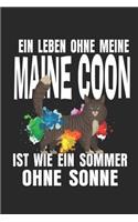 Maine Coon: Notizbuch/Tagebuch/Aufgabenheft/120 Seiten/Gepunktete Seiten,6x9 Zoll