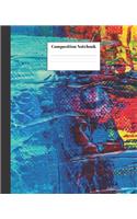 Composition Notebook: Multicolored Smoke Nifty Composition Notebook - Wide Ruled Paper Notebook Lined School Journal - 100 Pages - 7.5 x 9.25" - Wide Blank Lined Workbook