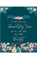 in all your ways acknowledge him and he will make your paths straight, Proverbs 3