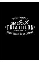 Weekend forecast Triathlon: 6x9 Triathlon - lined - ruled paper - notebook - notes