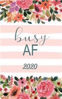 Busy AF: Daily Pocket Planner: Monthly and Weekly Calendar Schedule Organizer and Hand Lettering Notebook, Planner Organizer