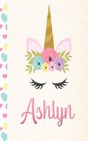 Ashlyn: 2020. Personalized Weekly Unicorn Planner For Girls. 8.5x11 Week Per Page 2020 Planner/Diary With Pink Name