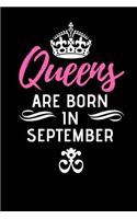 Queens Are Born in September: Happy Birthday Virgo Blank Lined Journal Notebook Memory Book
