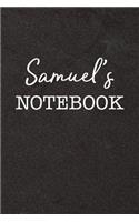 Samuel's Notebook: Personalized Scrapbook for Men
