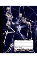 Biology Skeleton Cover Wide Ruled Lab Notebook - 200 8 1/2 x 11 Inch Pages