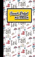 French Ruled Notebook: French Ruled Journal, Seyes Notebook, Cute London Cover, 8.5" x 11", 200 pages