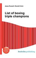List of Boxing Triple Champions