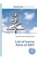 List of Horror Films of 2007