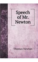 Speech of Mr. Newton: (English)