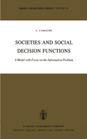 Societies and Social Decision Functions