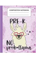 Pre-K No Prob-llama - Composition Notebook