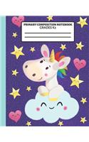 Primary Composition Notebook: Handwriting Practice Paper: Adorable Unicorn with Blank Writing Sheets with Picture Space for Kindergarten to 2nd Grade Elementary