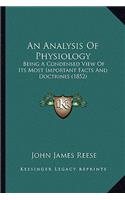 Analysis of Physiology