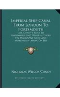 Imperial Ship Canal From London To Portsmouth