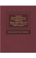 Spinoza's Erkenntnisslehre in Ihrer Beziehung Zur Modernen Naturwissenschaft Und Philosophie - Primary Source Edition