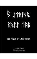 5 STRING BASS TAB music book.