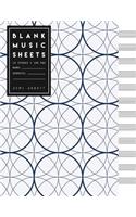 Blank Music Sheets: Cool Geometric Design - Song Writing Journals for Music Lovers (Large Journal 8.5-X11-)